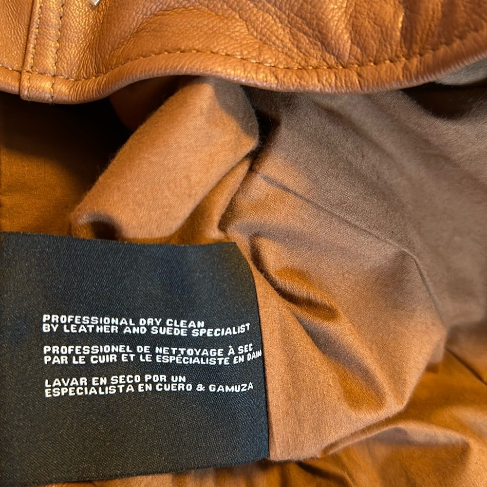 Michael Kors Caramel Brown Leather Jacket - Picture 8 of 8